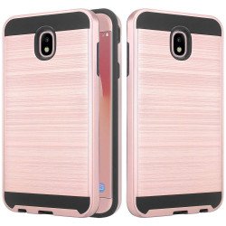 Samsung Galaxy J7 2018 / Refine / SM-J737 (AT&T) / Aero / Aura / Crown / Top / Eon / Star Armor Hybrid Case (Rose Gold)